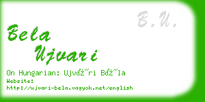 bela ujvari business card